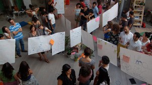 Art of Hosting workshop underway at Hub Madrid. Picture: Soledad Pons