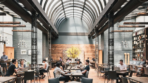 The Milling Room, a restaurant in the evening and a Spacious location that is turned into a coworking space during the day (Picture: Spacious.com)